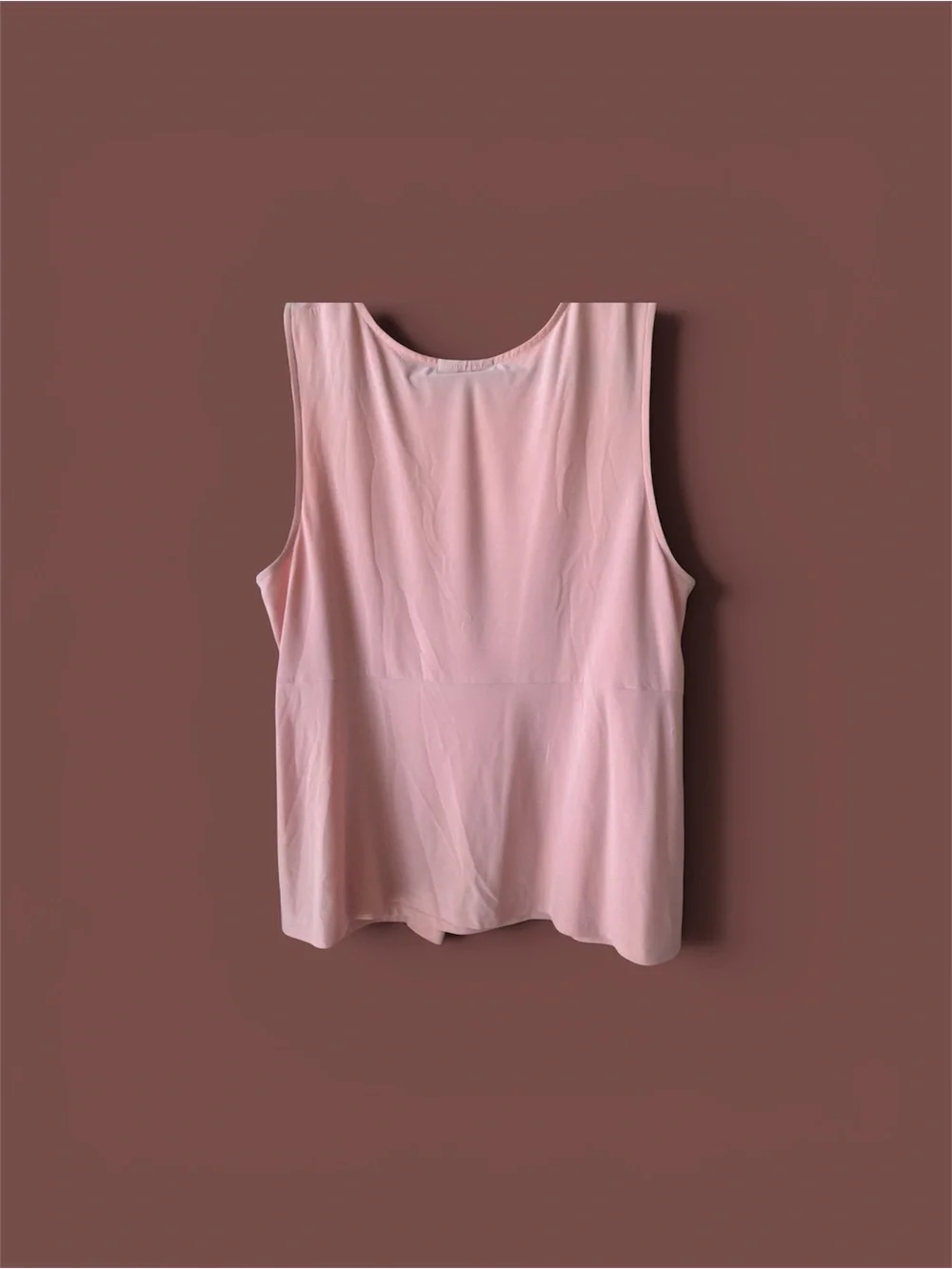 DKNY Blush Pink Twist-Front Sleeveless Tank